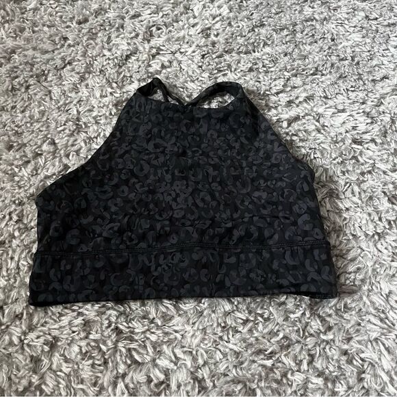 lululemon energy high neck long line bra formation camo size 8